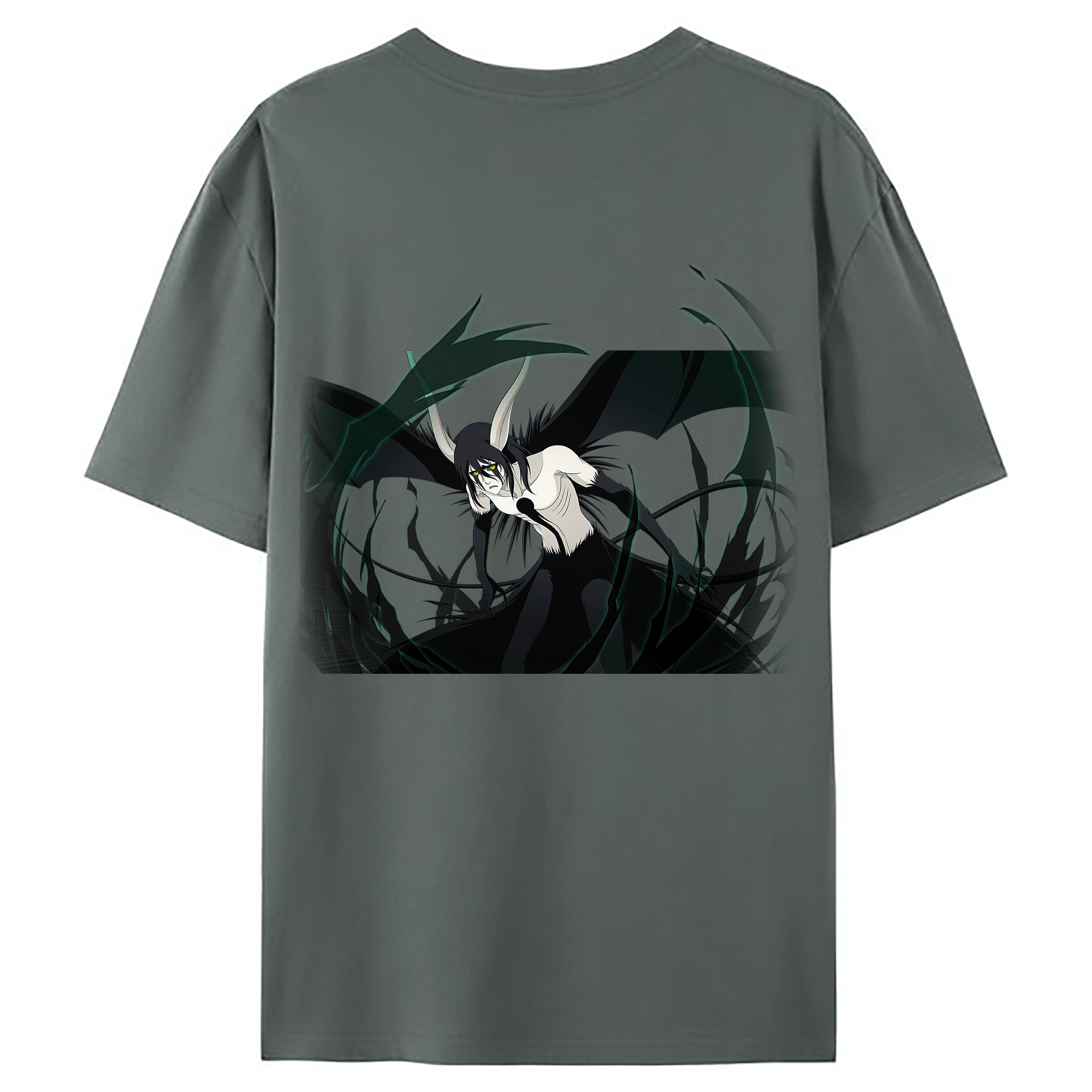 （画像用） ブリーチ ウルキオラ·シファー BLEACH Ulquiorra cifer 綿100％ メンズ半袖Tシャツ（バックプリント） 通気性